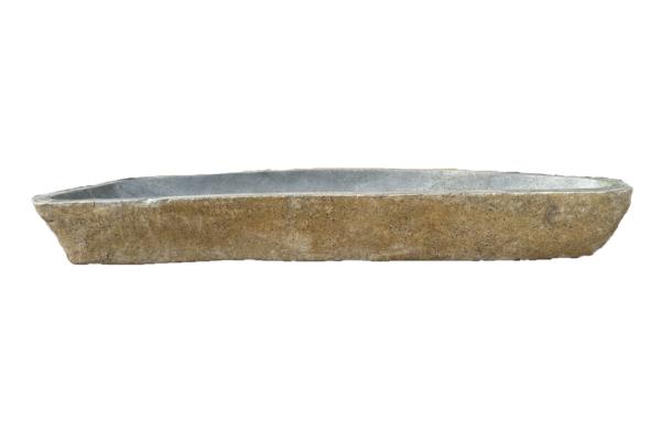 XXL Naturstein Waschbecken Aufsatzwaschbecken Flussstein 134x40cm