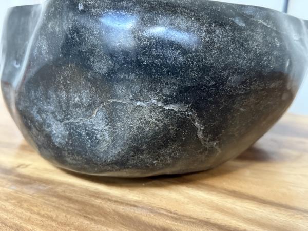 Naturstein Waschbecken Aufsatzwaschbecken Flussstein 43x37 cm