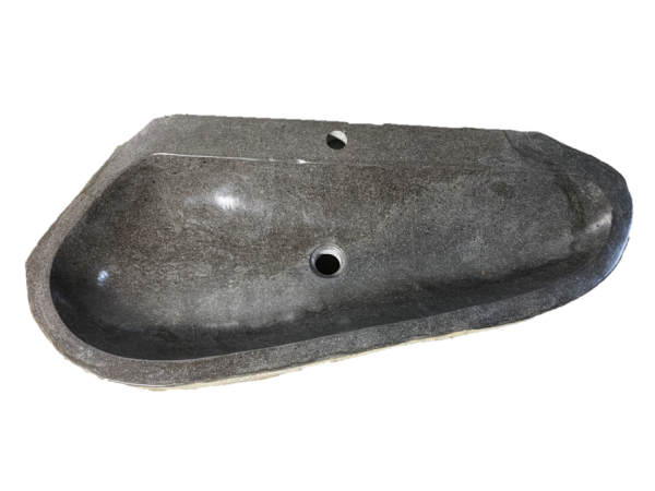 Naturstein Waschbecken Aufsatzwaschbecken Flussstein 100x46 cm