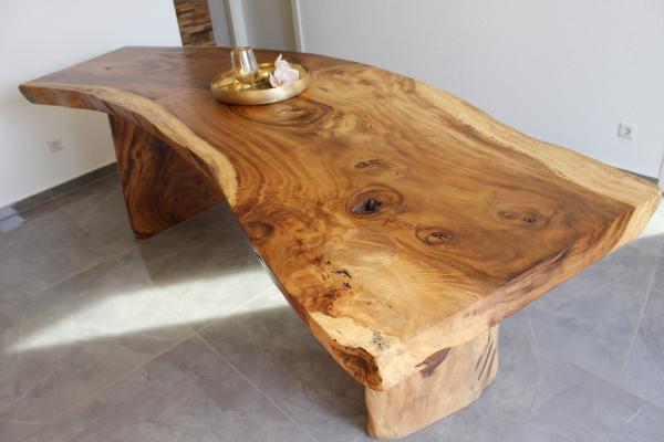 Massivholz Tisch Suar Holz Esstisch 256 cm